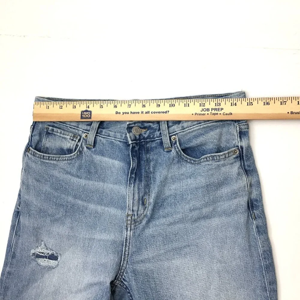 Old Navy Girl's Jeans Loose Straight Leg Distressed Stretch size 16 length 29
